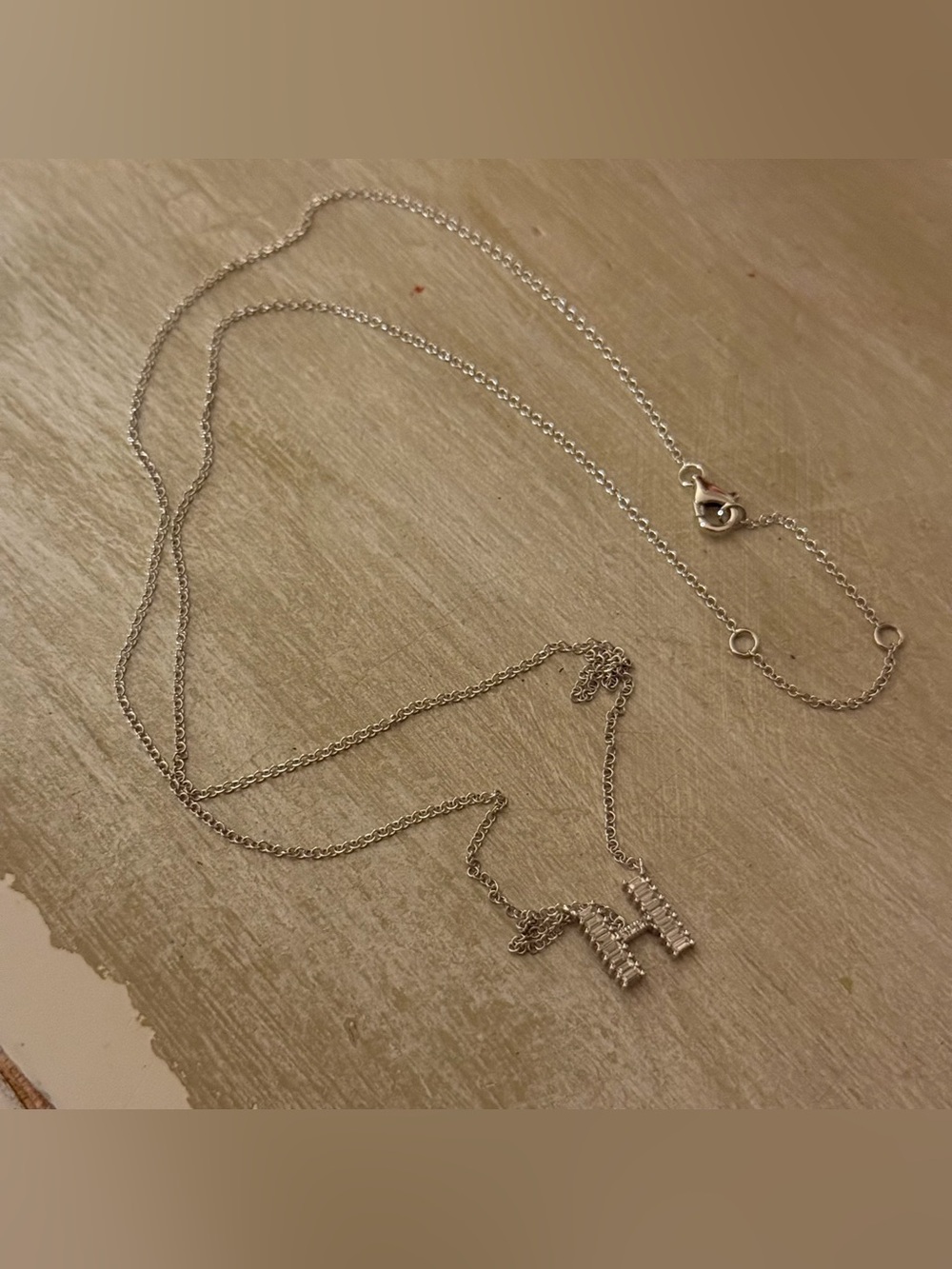Ring Concierge Baguette + Pavé Initial Necklace